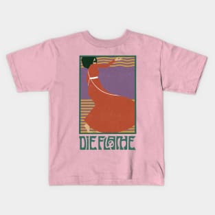 Die Flache Dancing Girl Retro Vintage Poster Kids T-Shirt